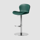 Modern Swivel Bar Stool - Saddle Leather Seat - StoolTopia