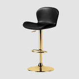 Modern Swivel Bar Stool - Saddle Leather Seat - StoolTopia