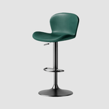 Modern Swivel Bar Stool - Saddle Leather Seat - StoolTopia
