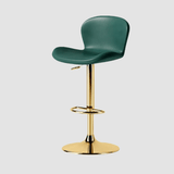 Modern Swivel Bar Stool - Saddle Leather Seat - StoolTopia