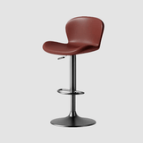 Modern Swivel Bar Stool - Saddle Leather Seat - StoolTopia