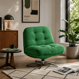 Modern Swivel Corduroy Accent Chair – Tufted Fabric Lounge Chair - StoolTopia