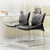 Modern Tech - Leather Dining Chair with Carbon Steel Frame - StoolTopia
