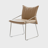 Modern Tech - Leather Dining Chair with Carbon Steel Frame - StoolTopia