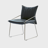 Modern Tech - Leather Dining Chair with Carbon Steel Frame - StoolTopia