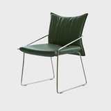 Modern Tech - Leather Dining Chair with Carbon Steel Frame - StoolTopia