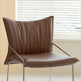 Modern Tech - Leather Dining Chair with Carbon Steel Frame - StoolTopia