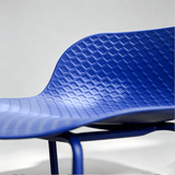 Modern Textured Polypropylene Bar Stool – Ergonomic Minimalist Counter Chair with Metal Frame - StoolTopia