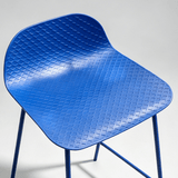 Modern Textured Polypropylene Bar Stool – Ergonomic Minimalist Counter Chair with Metal Frame - StoolTopia
