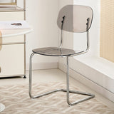 Transparent Acrylic Dining Chair - Sleek Cantilever Design & Chrome Frame - StoolTopia