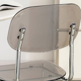 Transparent Acrylic Dining Chair - Sleek Cantilever Design & Chrome Frame - StoolTopia