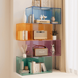 Modern Transparent Acrylic Storage Cube – Colorful Modular Display Shelf - StoolTopia