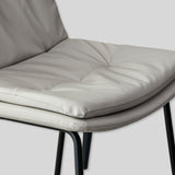 Modern Tufted Leather Bar Stool with Sleek Metal Frame for Stylish Interiors - StoolTopia