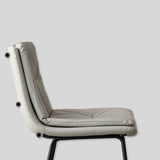 Modern Tufted Leather Bar Stool with Sleek Metal Frame for Stylish Interiors - StoolTopia