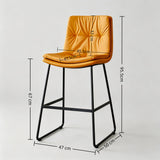 Modern Tufted Leather Bar Stool with Sleek Metal Frame for Stylish Interiors - StoolTopia