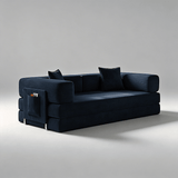Modular Corduroy Floor Sofa Bed – 55D Compression Sponge, Foldable - StoolTopia