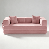 Modular Corduroy Floor Sofa Bed – 55D Compression Sponge, Foldable - StoolTopia