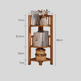 Multi - Tier Wooden Corner Shelf – Space - Saving Vertical Display Rack - StoolTopia