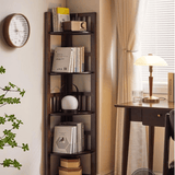 Multi - Tier Wooden Corner Shelf – Space - Saving Vertical Display Rack - StoolTopia