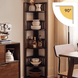Multi - Tier Wooden Corner Shelf – Space - Saving Vertical Display Rack - StoolTopia
