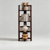 Multi-Tier Wooden Corner Shelf – Space-Saving Vertical Display Rack - StoolTopia