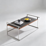 Multifunction Modern Minimalist Stainless Steel Frame Coffee & Work Table - StoolTopia