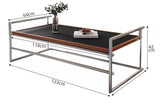 Multifunction Modern Minimalist Stainless Steel Frame Coffee & Work Table - StoolTopia