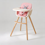 Multifunctional Adjustable Baby High Chair with Wooden Legs - StoolTopia