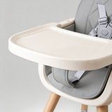 Multifunctional Adjustable Baby High Chair with Wooden Legs - StoolTopia