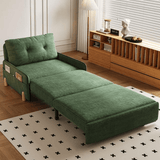 Multifunctional Foldable Corduroy Sofa Bed – Single to Double Pull - Out Design - StoolTopia