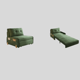 Multifunctional Foldable Corduroy Sofa Bed – Single to Double Pull - Out Design - StoolTopia