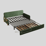Multifunctional Foldable Corduroy Sofa Bed – Single to Double Pull - Out Design - StoolTopia