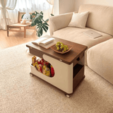 Multifunctional Lift - Top Coffee Table with Storage and Locking Casters – Walnut Finish - StoolTopia