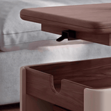 Multifunctional Lift - Top Coffee Table with Storage and Locking Casters – Walnut Finish - StoolTopia