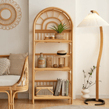 Natural Rattan Arch Bookshelf - StoolTopiaShelving & Storage