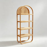 Natural Rattan Arch Bookshelf - StoolTopiaShelving & Storage