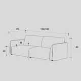 Nice Velvet Modular Sofa – Retro Bauhaus - Inspired Comfort - StoolTopia