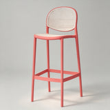 Nordic Bar Chair Family Backrest High Chair In The Ancient Style Rattan Woven Bar Chair Modern Simple Bar Chair - StoolTopia