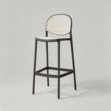 Nordic Bar Chair Family Backrest High Chair In The Ancient Style Rattan Woven Bar Chair Modern Simple Bar Chair - StoolTopia