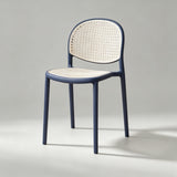 Nordic Bar Chair Family Backrest High Chair In The Ancient Style Rattan Woven Bar Chair Modern Simple Bar Chair - StoolTopia