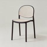 Nordic Bar Chair Family Backrest High Chair In The Ancient Style Rattan Woven Bar Chair Modern Simple Bar Chair - StoolTopia