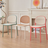 Nordic Bar Chair Family Backrest High Chair In The Ancient Style Rattan Woven Bar Chair Modern Simple Bar Chair - StoolTopia