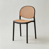 Nordic Bar Chair Family Backrest High Chair In The Ancient Style Rattan Woven Bar Chair Modern Simple Bar Chair - StoolTopia