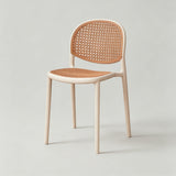 Nordic Bar Chair Family Backrest High Chair In The Ancient Style Rattan Woven Bar Chair Modern Simple Bar Chair - StoolTopia