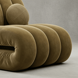 Nordic Bubble Cloud Velvet Accent Chair – Premium Channel Tufted Armchair - StoolTopia