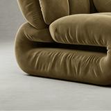 Nordic Bubble Cloud Velvet Accent Chair – Premium Channel Tufted Armchair - StoolTopia