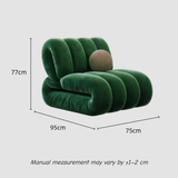 Nordic Bubble Cloud Velvet Accent Chair – Premium Channel Tufted Armchair - StoolTopia