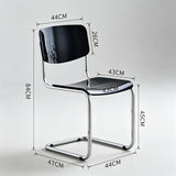 Nordic Cantilever Dining Chair — ABS & PP Seat, Chrome Frame, 7 Colors - StoolTopia