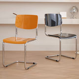 Nordic Cantilever Dining Chair — ABS & PP Seat, Chrome Frame, 7 Colors - StoolTopia