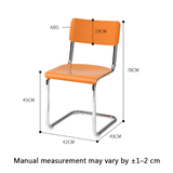 Nordic Cantilever Dining Chair — ABS & PP Seat, Chrome Frame, 7 Colors - StoolTopia